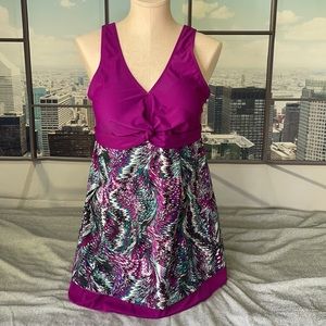 Summer Mae Women's One Piece Skort Swimsuit XL